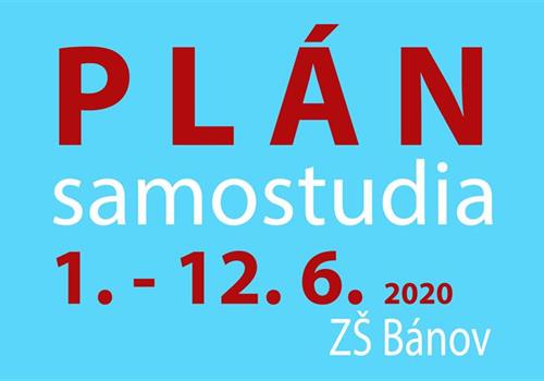 Plán samostudia pro žáky 1. - 12. června 2020